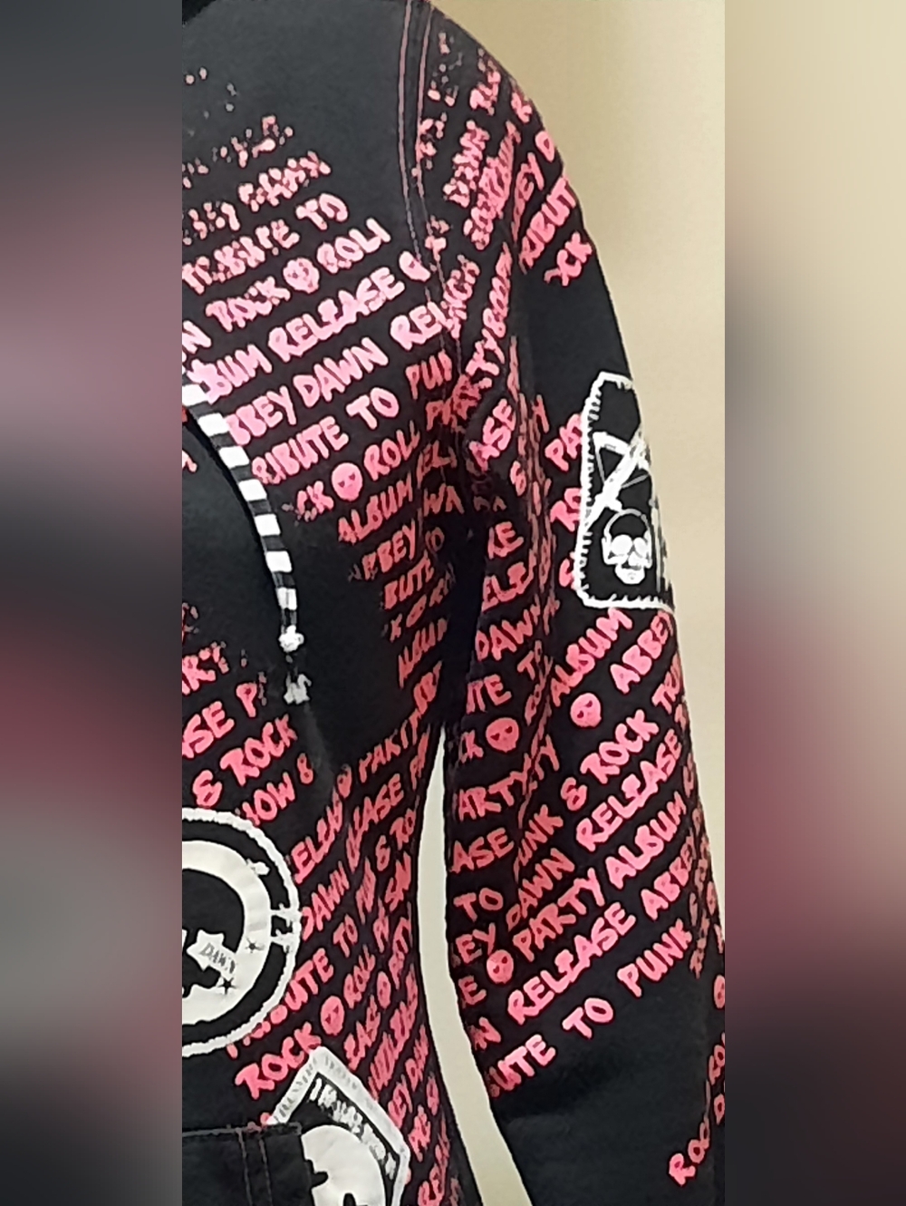 Abbey Dawn Black Hoodie with Pink Accents - Picture 8 of 15